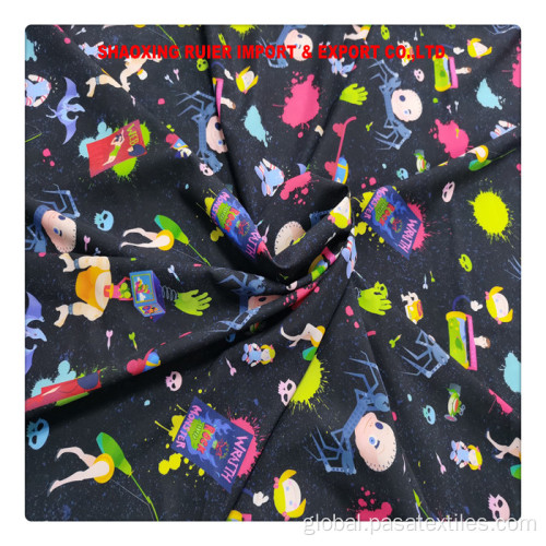 Printed Velvet Fabric For Dresses Custom Print Design 100% polyester taffeta fabric Factory